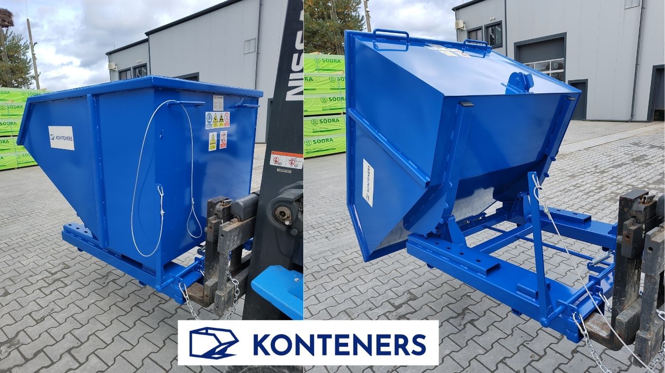 Kontener samowyładowczy KS1000 - dźwignia Kontener samowyładowczy KS1000 - dźwignia