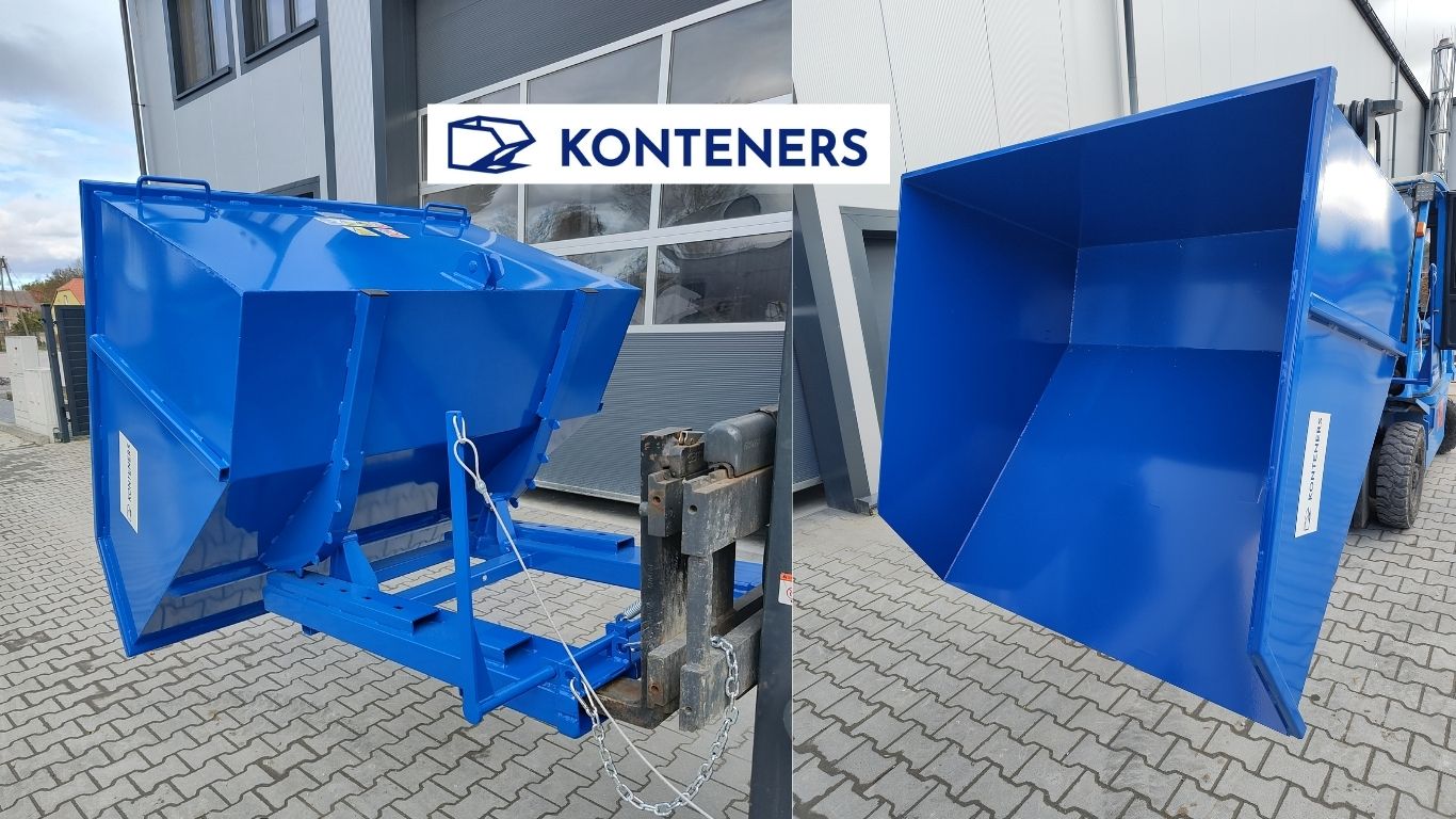 Kontener samowyładowczy KS 1500 - dźwignia Kontener samowyładowczy KS 1500 - dźwignia