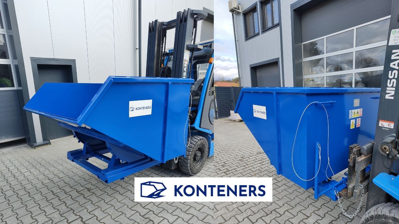 Kontener samowyładowczy KS 1500 - dźwignia Kontener samowyładowczy KS 1500 - dźwignia