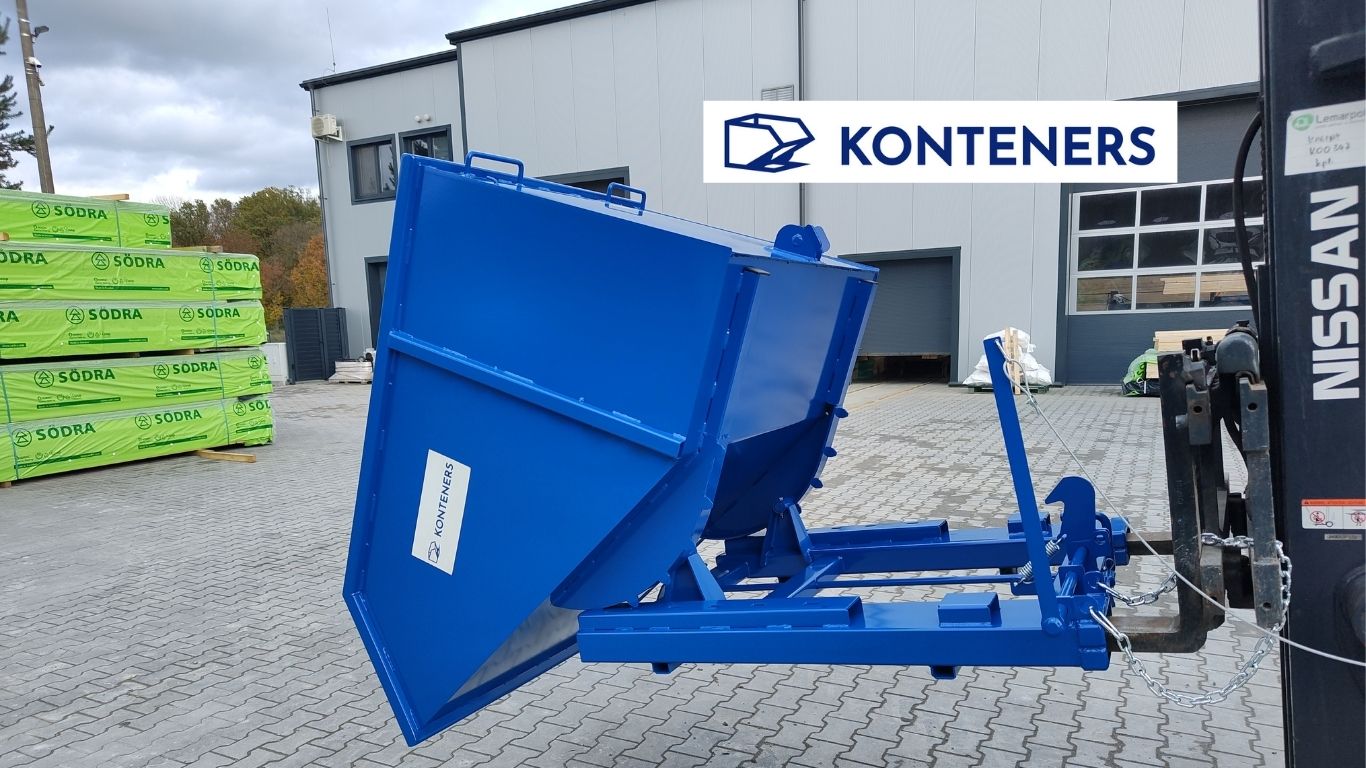 Kontener samowyładowczy KS1000 - dźwignia Kontener samowyładowczy KS1000 - dźwignia