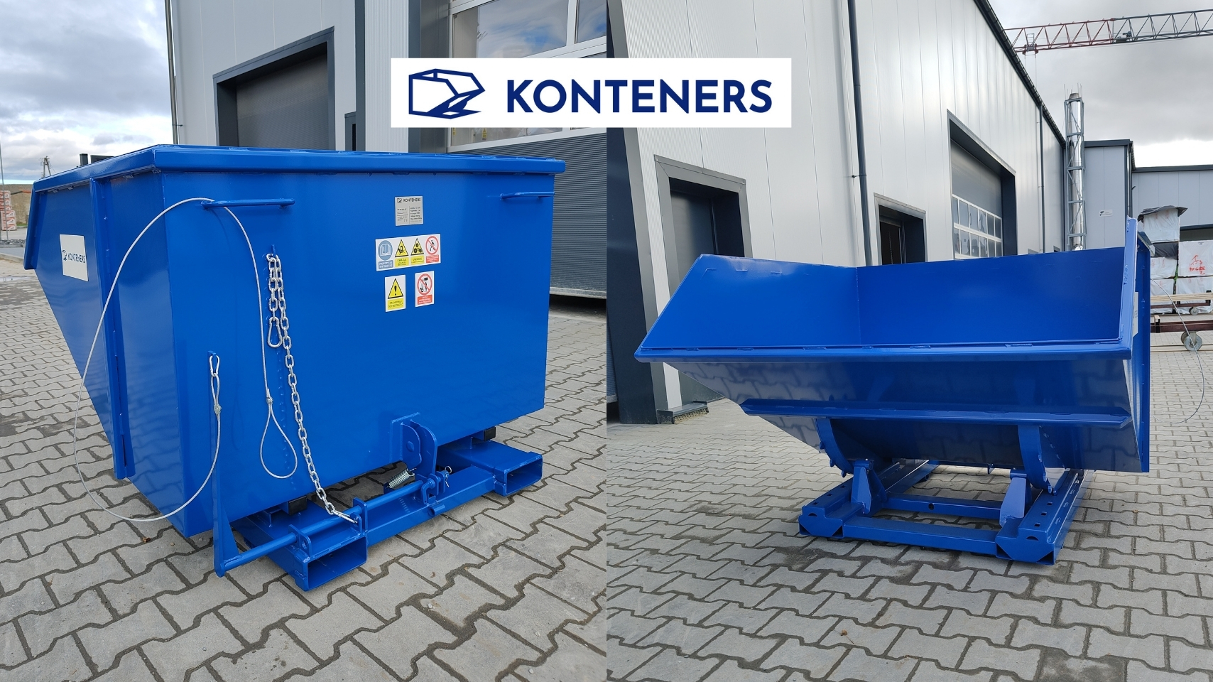 Kontener samowyładowczy KS 1500 - dźwignia Kontener samowyładowczy KS 1500 - dźwignia