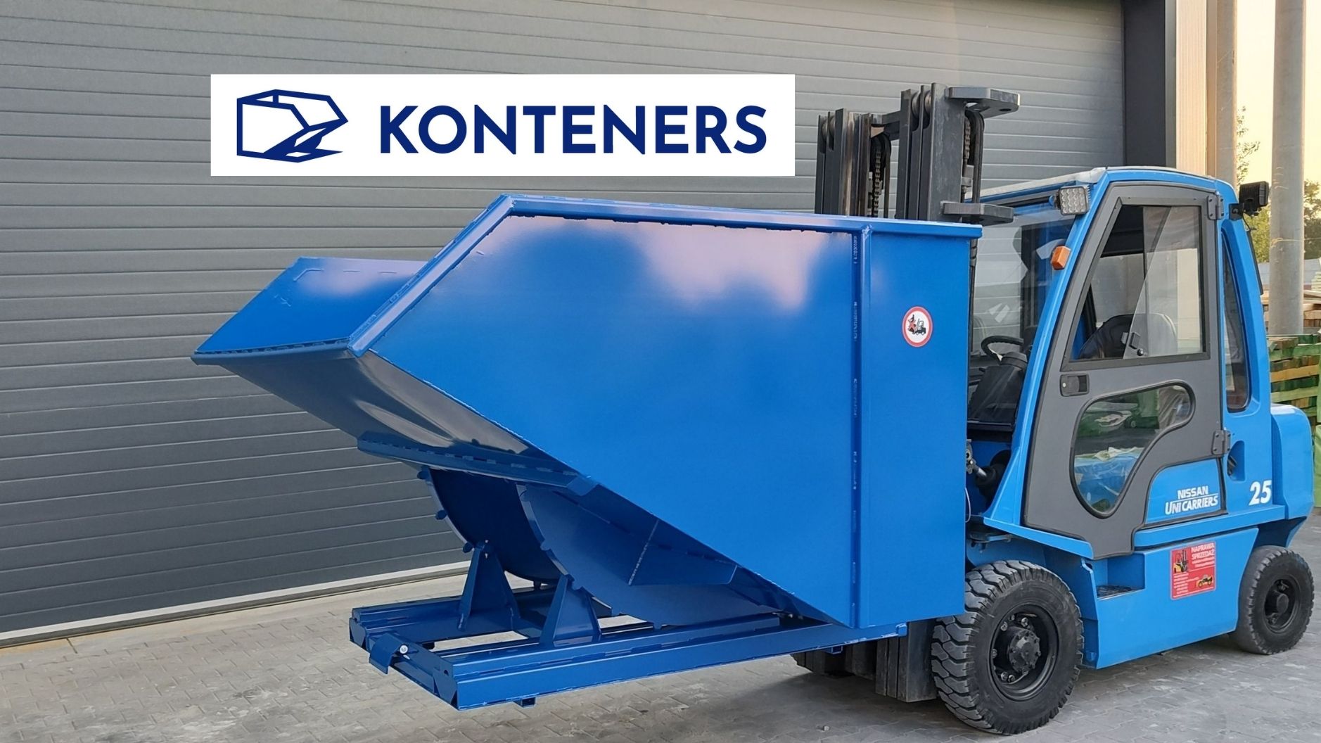 Kontener samowyładowczy KS3100 - dźwignia + zderzak Kontener samowyładowczy KS3100 - dźwignia + zderzak