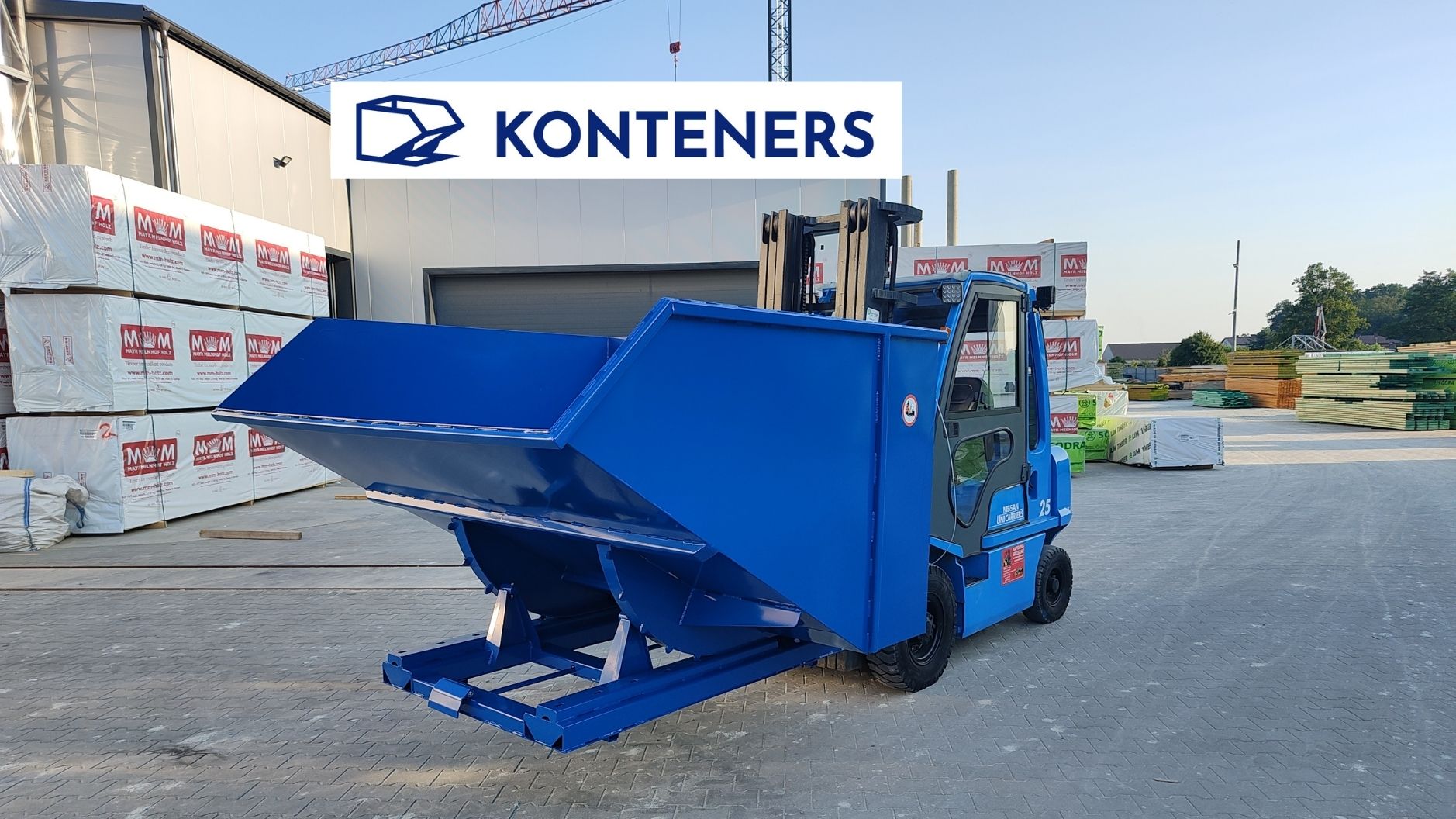 Kontener samowyładowczy KS3100 - dźwignia + zderzak Kontener samowyładowczy KS3100 - dźwignia + zderzak