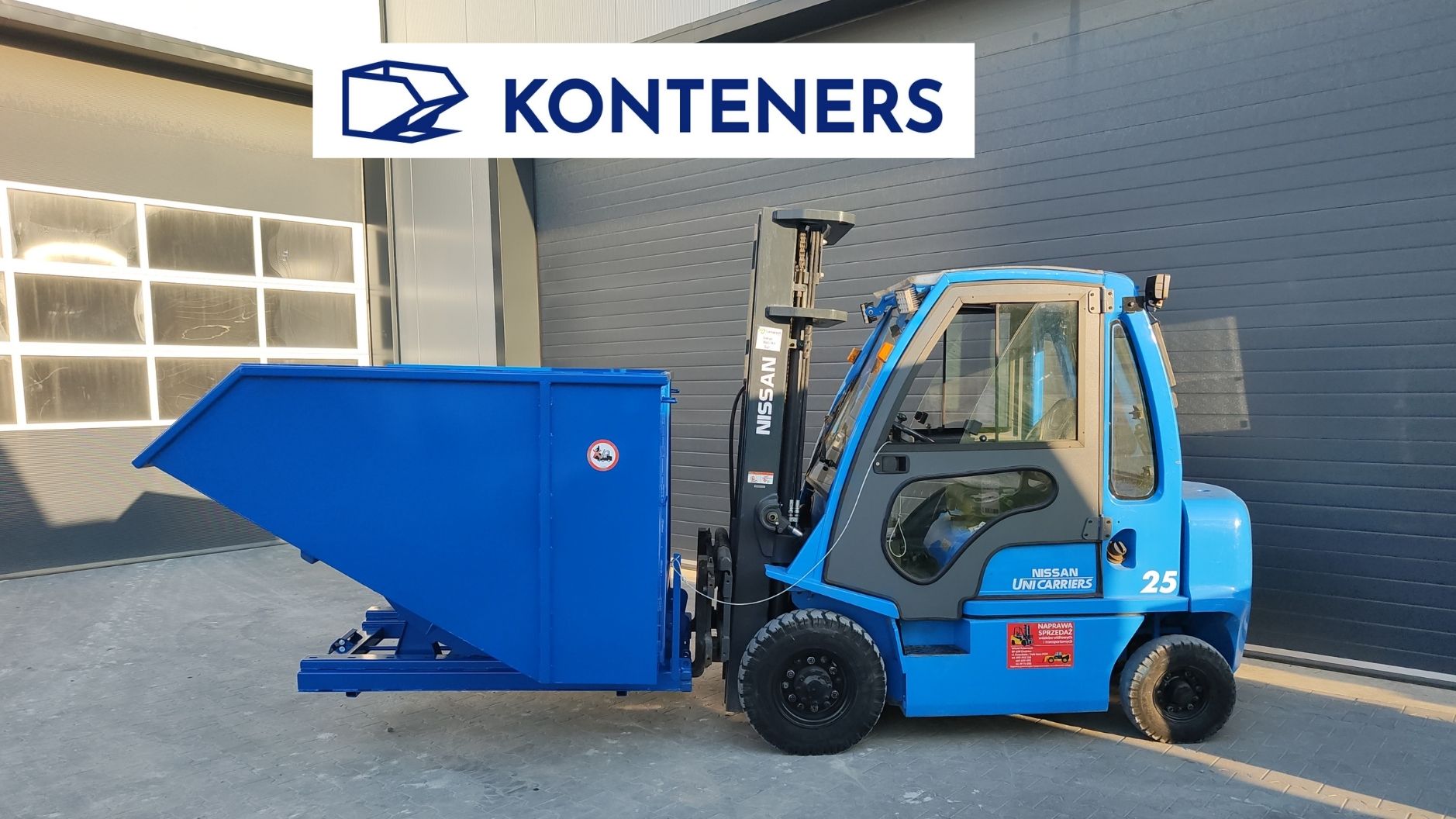 Kontener samowyładowczy KS3100 - dźwignia + zderzak Kontener samowyładowczy KS3100 - dźwignia + zderzak