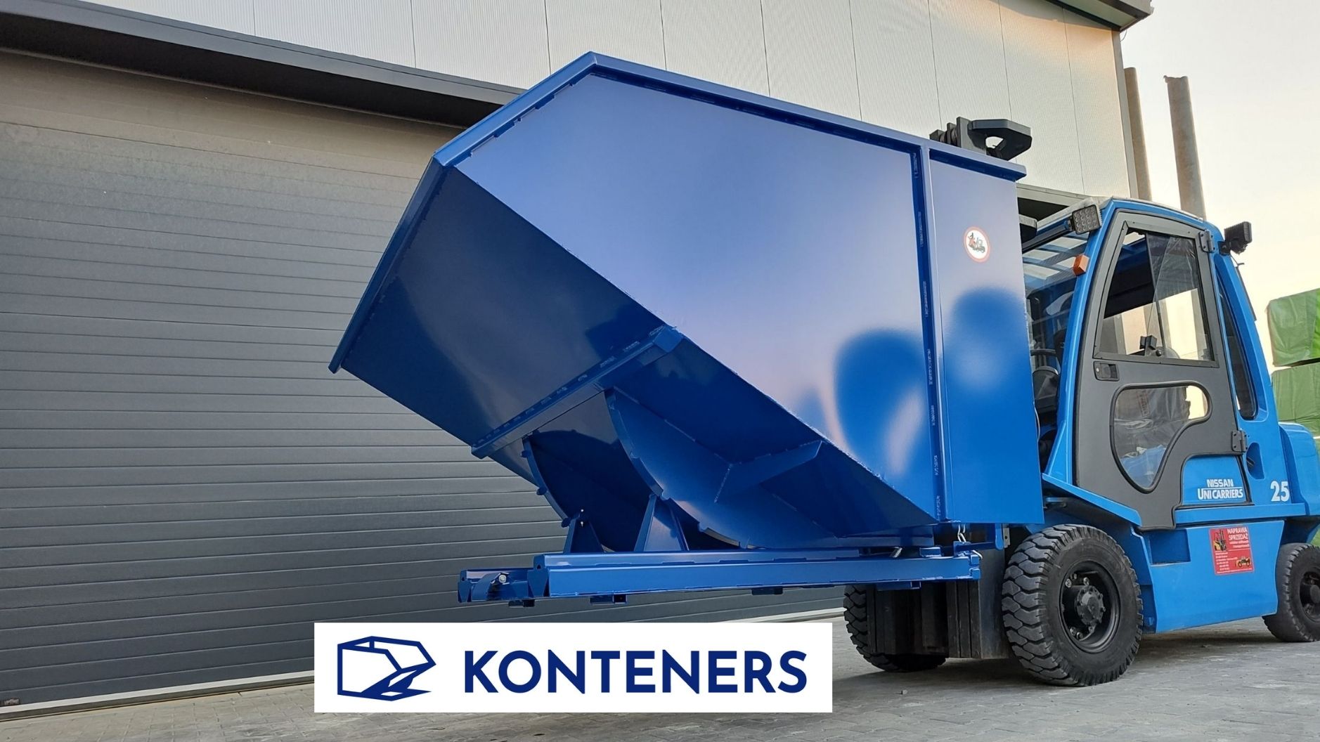 Kontener samowyładowczy KS3100 - dźwignia + zderzak Kontener samowyładowczy KS3100 - dźwignia + zderzak