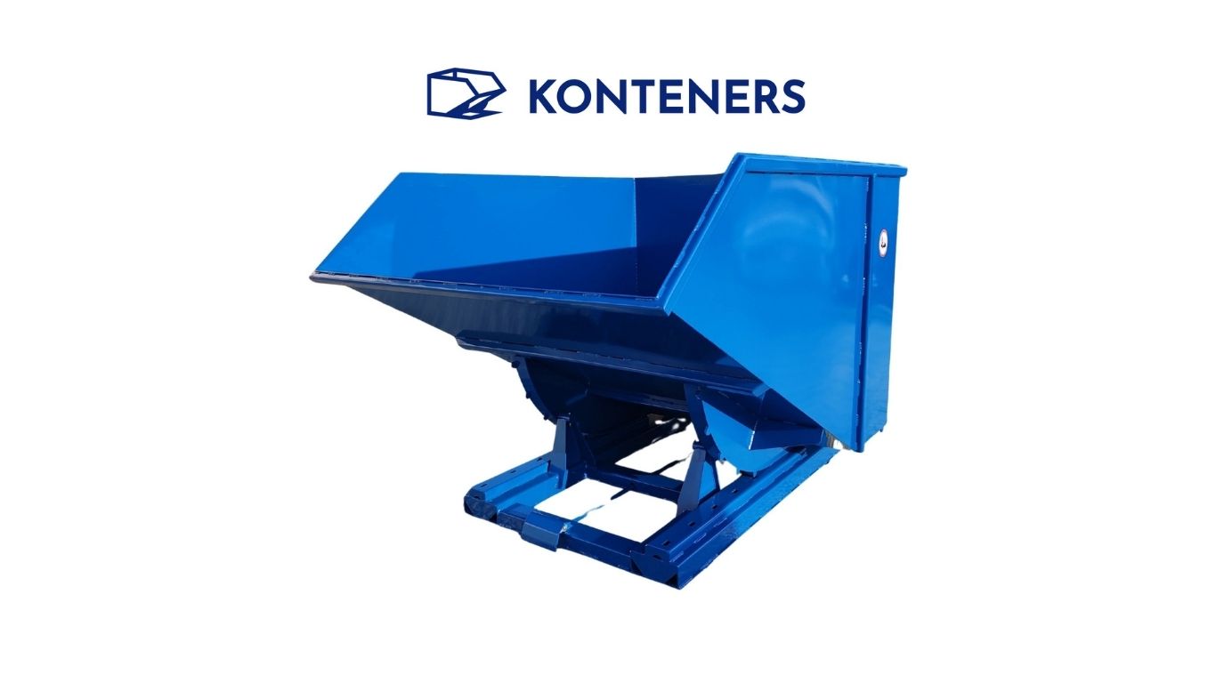 Kontener samowyładowczy KS2400 - dźwignia + zderzak