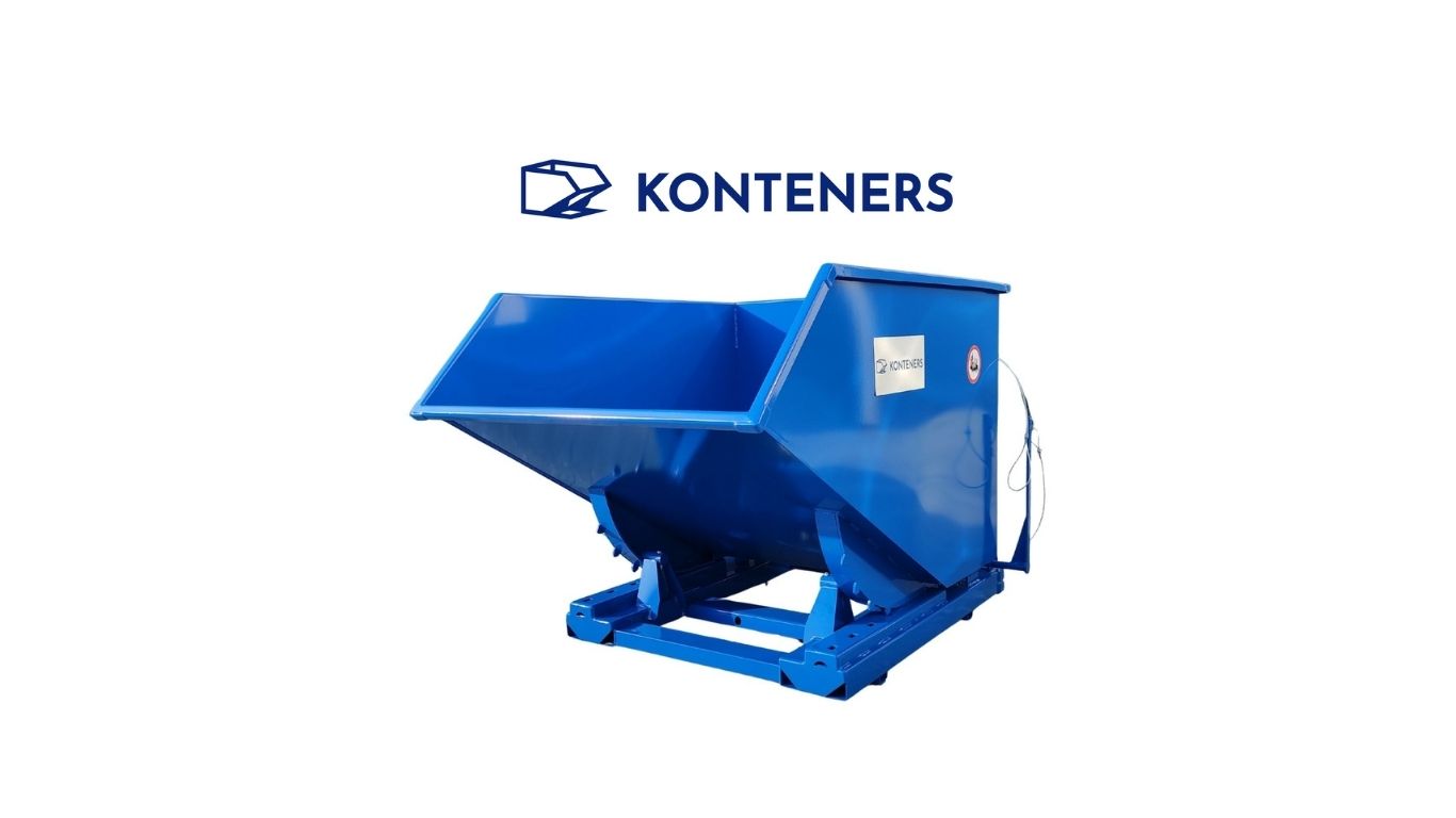 Kontener samowyładowczy K3 1000 - dźwignia