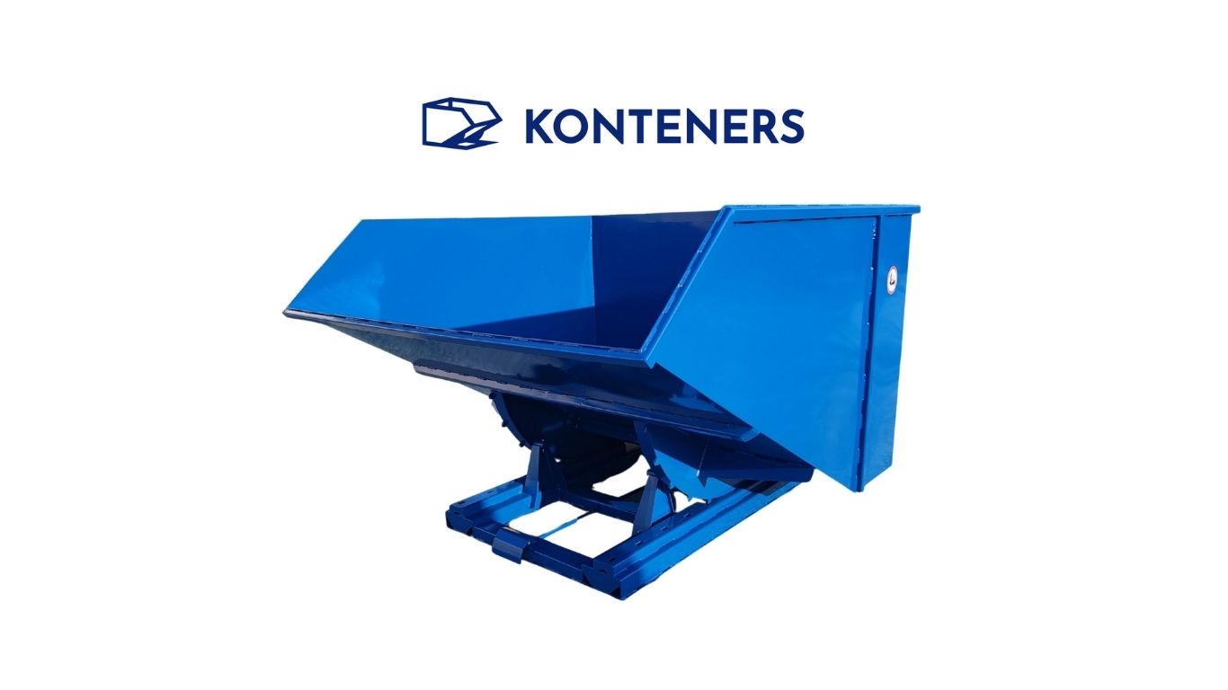 Kontener samowyładowczy KS3100 - dźwignia + zderzak